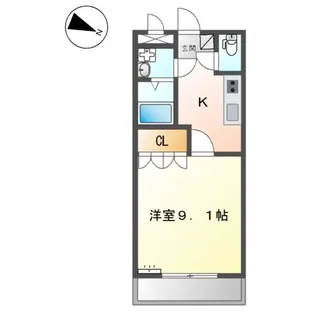 ハバナ ガーデン【205号室】の間取り