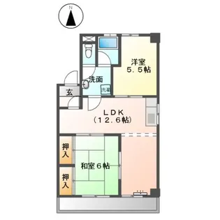 サンシャインハイツ【1階】の間取り