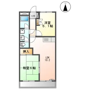 リバーサイドN・K【2階】の間取り