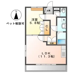 ティアリークリスタル【2階】の間取り