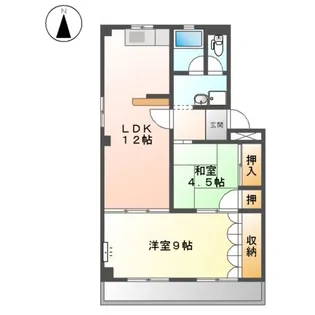 トーシンハイツB【00205号室】の間取り