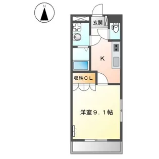 エスポワールU【1階】の間取り