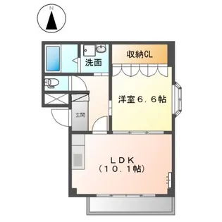 ヴィレッジ清洲Ⅱ【202号室】の間取り