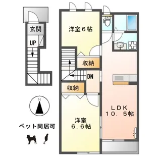 レトリーF【2階】の間取り