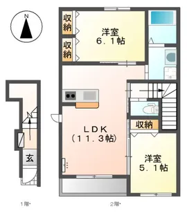 BLUE EPIC【2階】の間取り