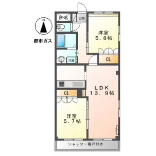 グランティス【1階】の間取り