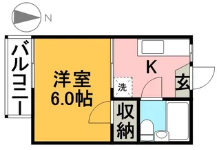 グリーンコーポミツイ【203号室】の間取り