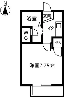ラフォーレSOUTH【2階】の間取り