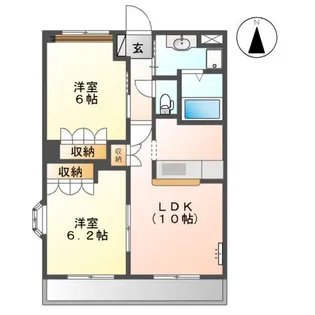 サンハイツ KOUWA【2階】の間取り