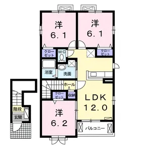 ボナール悠【2階】の間取り