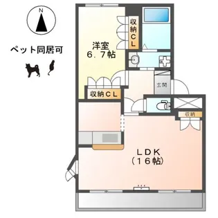ティアリーダイアモンド【2階】の間取り
