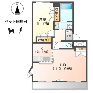 ティアリーダイアモンド【3階】の間取り