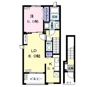 home5・5・5B【2階】の間取り