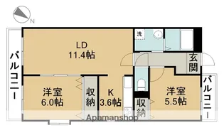ニューリバーⅡ【3階】の間取り