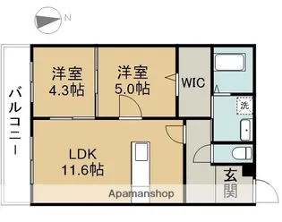 パストラーレ【3階】の間取り