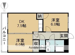 福田マンション【2階】の間取り