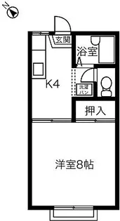 シャトー竹村【2階】の間取り