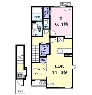 エバーグリーンN Ⅱ【2階】の間取り