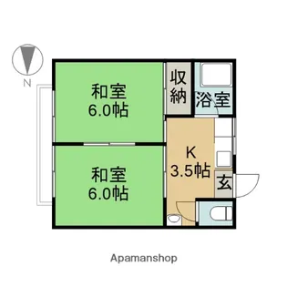 長生荘【2階】の間取り