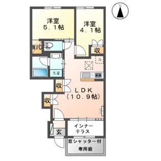 ウッド ハウス【1階】の間取り