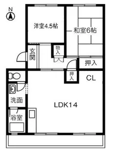 ハイツ長野 C棟【1階】の間取り