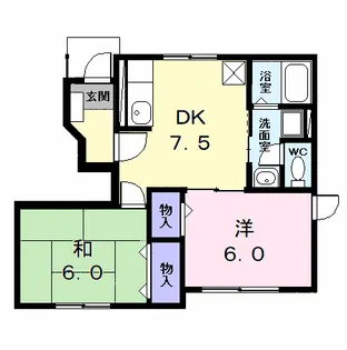 ガーデンスクエア佐藤C【1階】の間取り