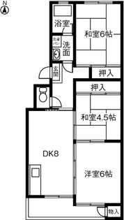 ハイツ小正B【1階】の間取り