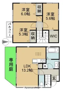 愛知県清須市上条2丁目【一戸建】の間取り