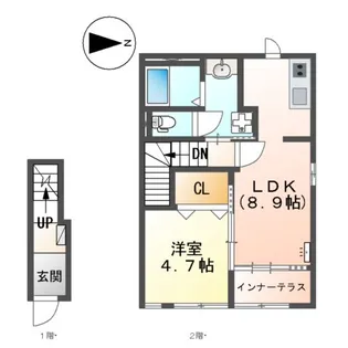 プリムール【203号室】の間取り