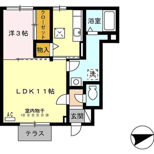 クレセント【1階】の間取り