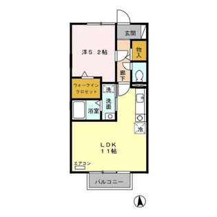 ラブラン スクエアー【2階】の間取り