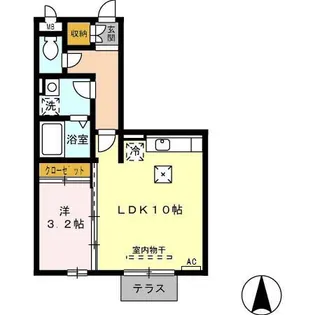 メゾン エスターブレ【1階】の間取り