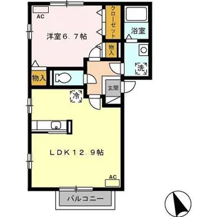 ルミエール清洲 A【2階】の間取り