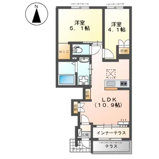 ドエル・カルミア【102号室】の間取り
