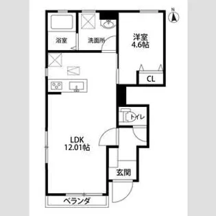 リーブルファイン鷹居【101号室】の間取り