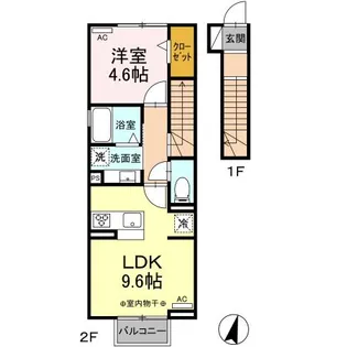 メゾン・マリオット【202号室】の間取り