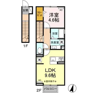 メゾン・マリオット【2階】の間取り