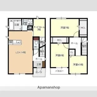 愛知県あま市坂牧日吉【一戸建】の間取り