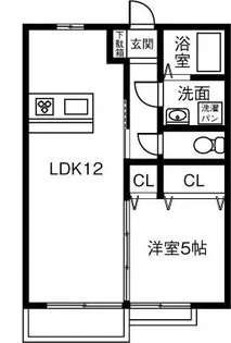 サンハイツ和佳【2階】の間取り