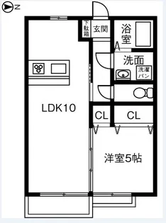 サンハイツ和佳【1階】の間取り