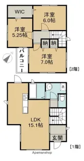 愛知県清須市大嶋1丁目【一戸建】の間取り