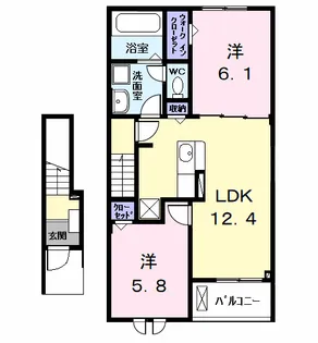 メゾン・ド・ラポール【2階】の間取り