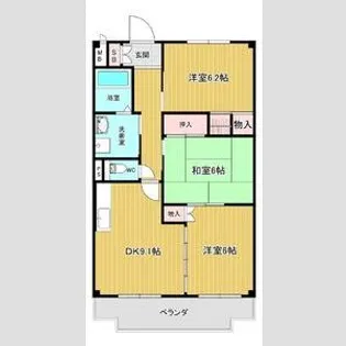 フローラ日の出【2階】の間取り