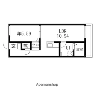 ティンガーラ須ヶ口WEST【302号室】の間取り
