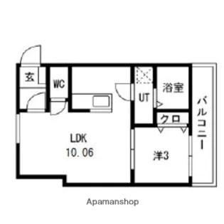 ティンガーラ須ヶ口 EAST【3階】の間取り