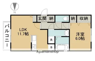 アヴァンティサクラ【2階】の間取り