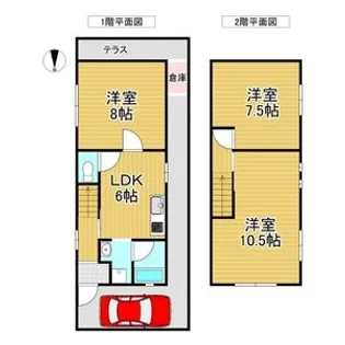 愛知県海部郡大治町大字砂子字柳原【一戸建】の間取り