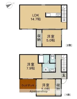 愛知県清須市西田中松本【一戸建】の間取り