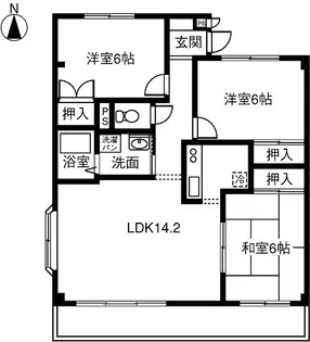 サニーコートカームS【3階】の間取り