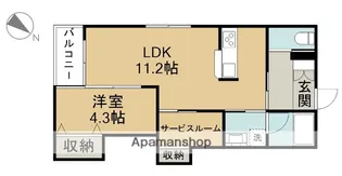 F−フラット西枇杷島【102号室】の間取り